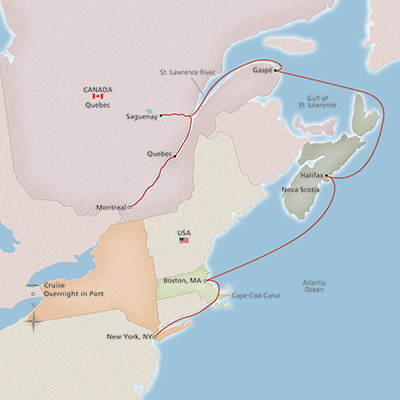 Eastern Seaboard Explorer map